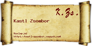Kastl Zsombor névjegykártya